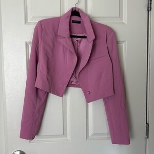 Naked Wardrobe Pink Cropped Blazer